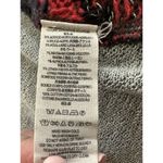 Free People Oversize Inset Crew Neck Sweater Large Gray Red Purple Bohemian Photo 5