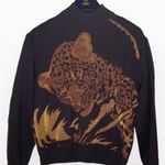 St. John  Sport by Marie Gray brown/gold tinsel thread leopard sw… Photo 1