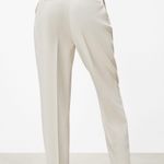 ZARA ecru high waisted belted fabric pants casual office preppy Photo 9