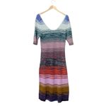 Anthropologie  Space-Dyed Knit Midi Dress Size XL Scoop Neck Short Sleeve Pastel Photo 2