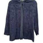 Alex Evenings NWT ‎ Jacquard Knit Glittered Mandarin neckline jacket navy size 14 Photo 0
