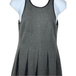 Anthropologie Shades of Grey Pleated Fit & Flare Dress Gray Black Trim 8 NWT Photo 4