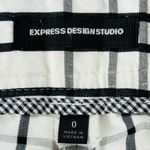 Express Design Crop Pants Womens‎ Sz 0 White Black Plaid Classic Business Casual Photo 3