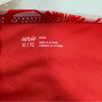 Aerie  Classic Bikini Bottom Floral Print Red Pink Retro Vacation Size XL NEW Photo 3