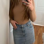 Topshop  motto denim jean high rise mini skirt! Size 6 Photo 7