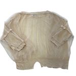 Molly Bracken Molly‎ Bracken Cardigan Womens Small Premium Beige Knit Open Front Bow Detail Photo 1