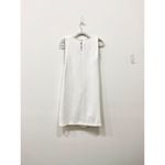 Rebecca Minkoff  Sleeveless Ruched Mini Shift Dress w/ Side Zippers Chalk White 4 Photo 3