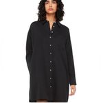 Whistles Black Helena Relaxed Shirt Dress Size 8 Photo 13