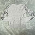 FRAME 100% Cashmere Sweater Small Ruched Sleeve Scoop Neck Gray Chic Timeless Photo 6