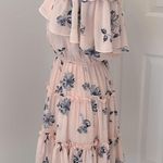 Shoshanna  Lora Floral Off Shoulder Ruffle Dress Blush/Multi Photo 5
