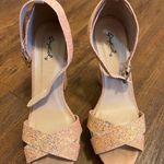 Qupid Pink Sparkle Platform Heels Photo 4