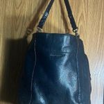 Cole Haan  Black Shoulder Bag with Polished Leather Finish Photo 0