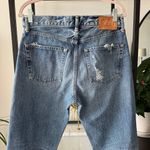 Moussy Vintage Plymouth Straight Blue High Rise Distressed Jeans Women's Size 28 Photo 6
