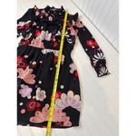 Ann Taylor  Blooms Ruffle Floral Shirtdress Long Sleeve Mini Career Womens Size S Photo 4