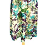 Kensie One-Shoulder Abstract Print Ruffled Dress Knee-Length Purple Watercolor Size M Photo 2