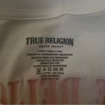 True Religion  Women Tropical Denim neck tee Sz‎ large True Logo V Tee white Photo 10