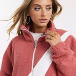 Nike NWT  pink Teddy Fleece With oversized swoosh Photo 2