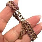 Chan Luu  PURPLE MAUVE PINK GOLDTONE CHAIN LINK BRACELET Photo 0