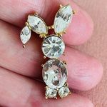 Vintage Avon Gold tone Rhinestone crystal bunny rabbit pin unsigned Photo 0