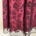 Adrianna Papell  Vintage 90s Goth Prom Evening Dress Burgundy Red Size 4P Vampire Photo 5