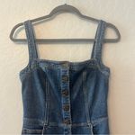 Reformation  Camille denim button fromt sleeveless dress in Kasai wash size 2 Photo 2