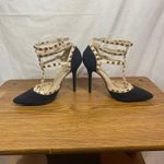 Wild Diva Studded T-Strap Heels Pointed Toe Stiletto Party Shoes Wild‎ Diva Size 8.5 Photo 2