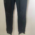 Nordstrom SP Black Label Jeans Women’s 29 's  Black Distressed Skinny Mid… Photo 7