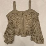 Taylor & Sage COPY -  Juniors' Cold Shoulder Tan Crochet Top Size Small Photo 5