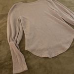 Everly Light Pink Long Romantic Balloon Sleeved Thermal Top Shirt Womens Size S Photo 5