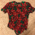 Poinsettia Christmas Sweater Multiple Size M Photo 0