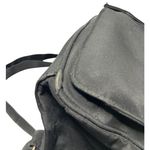 Kenneth Cole REACTION Kenneth Cole Black Drawstring Flap Backpack Bucket Bag Travel School Photo 6