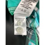 Aeropostale 5----  Cotton Green Plaid Button Up Long Sleeve Top Size Medium NWT Photo 4