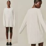 Reformation | NWT Harriet 100% Regenerative Wool Knit Sweater Mini Dress Arctic Photo 1