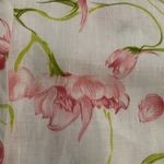 Island Republic White Floral Linen Button Up Shirt Womens Size Small Oversized Photo 9