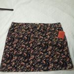Massimo supply floral corduroy women's skirt Black Size 16 Photo 1