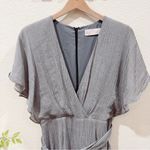Keepsake Faithful Gray Marble Short Sleeve Wide Leg Jumpsuit Size M Preowned Size M Photo 4