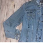 Live a Little  denim jacket women’s size Small jean light blue button pockets Photo 2