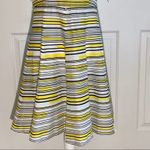 Nine West Dress Yellow Black White Striped Cap Sleeve Summer Dress Size 4 NEW Photo 4