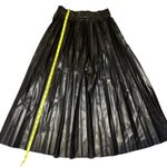 Sincerely Jules Black Faux Leather Pleated Accordion Skirt Midi Size Small Photo 4