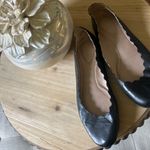 Chloé Chloe Lauren Scalloped Ballet Flats in Black Size 37.5 Photo 1