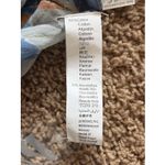 Palme Blue Tropical Palm Bird Metallic Stripe Tassel Fringe Scarf Wrap Accessory Photo 6