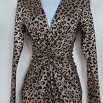 Jovani  03919 High Slit CheetahPrint Dress  Gold $400 H Photo 7