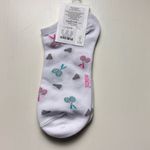 J.Crew White and Pink Badminton Design Ankle Socks NWT Sz OS Photo 2