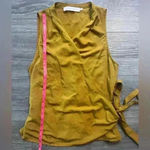 ASTR  The Label Mustard Sleeveless Wrap Top Size XS Work Casual Classic Chic Photo 5