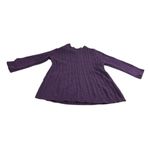 Croft & Barrow Women's Solid Purple
Cable-Knit Sweater 3/4 sleeve L Photo 1