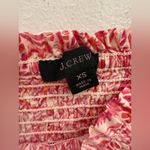 J.Crew  Pink Floral Smocked Puff Sleeve Flowy Poplin Mini Dress Tropical XS Photo 3
