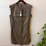 True Religion Women's Military Utility Dress in Militant Green, sleeveless, NWT Photo 5