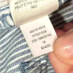 White House | Black Market  WHBM Slim Crop Pants Light Blue Pinstripe Jeans Size 6 Photo 5