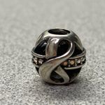 Retired Chamilia 925 Sterling AB Crystal Enamel Infinity 2012 Collectors Charm Silver Photo 1