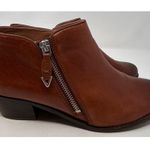 Vionic  Women's Jolene‎ Brown Leather Booties Side Zippers Size 8 Photo 1